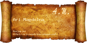 Ari Magdolna névjegykártya